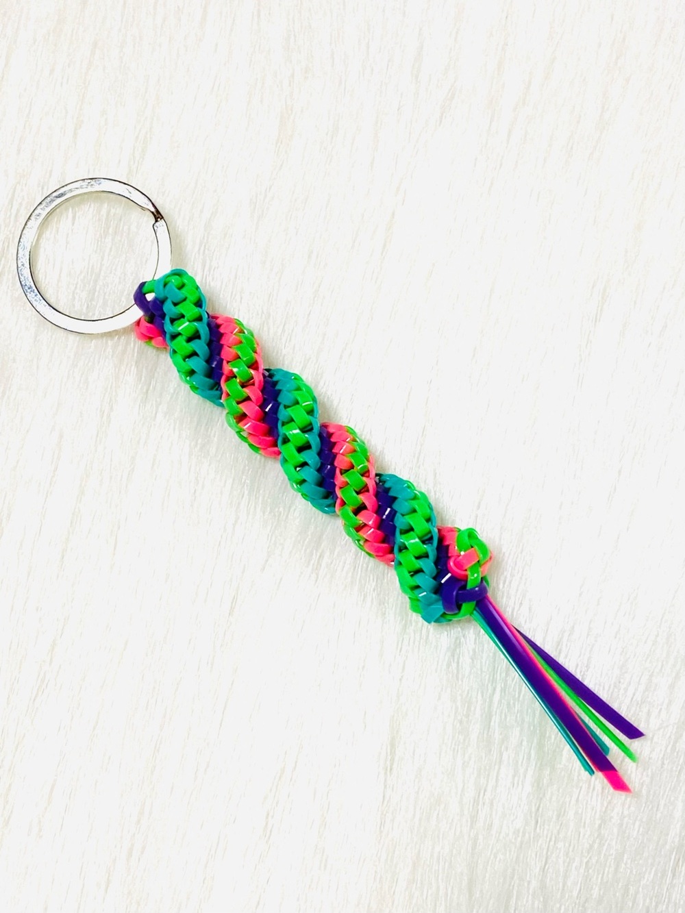 Y2K Spiral Twist Keychain. Women’s Keyring Accessory. Cute Backpack Keychain